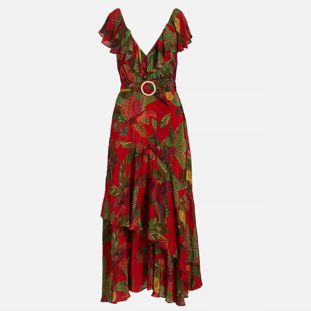 FARM Rio Red Forest Birds Maxi Dress - Picture 7 of 15